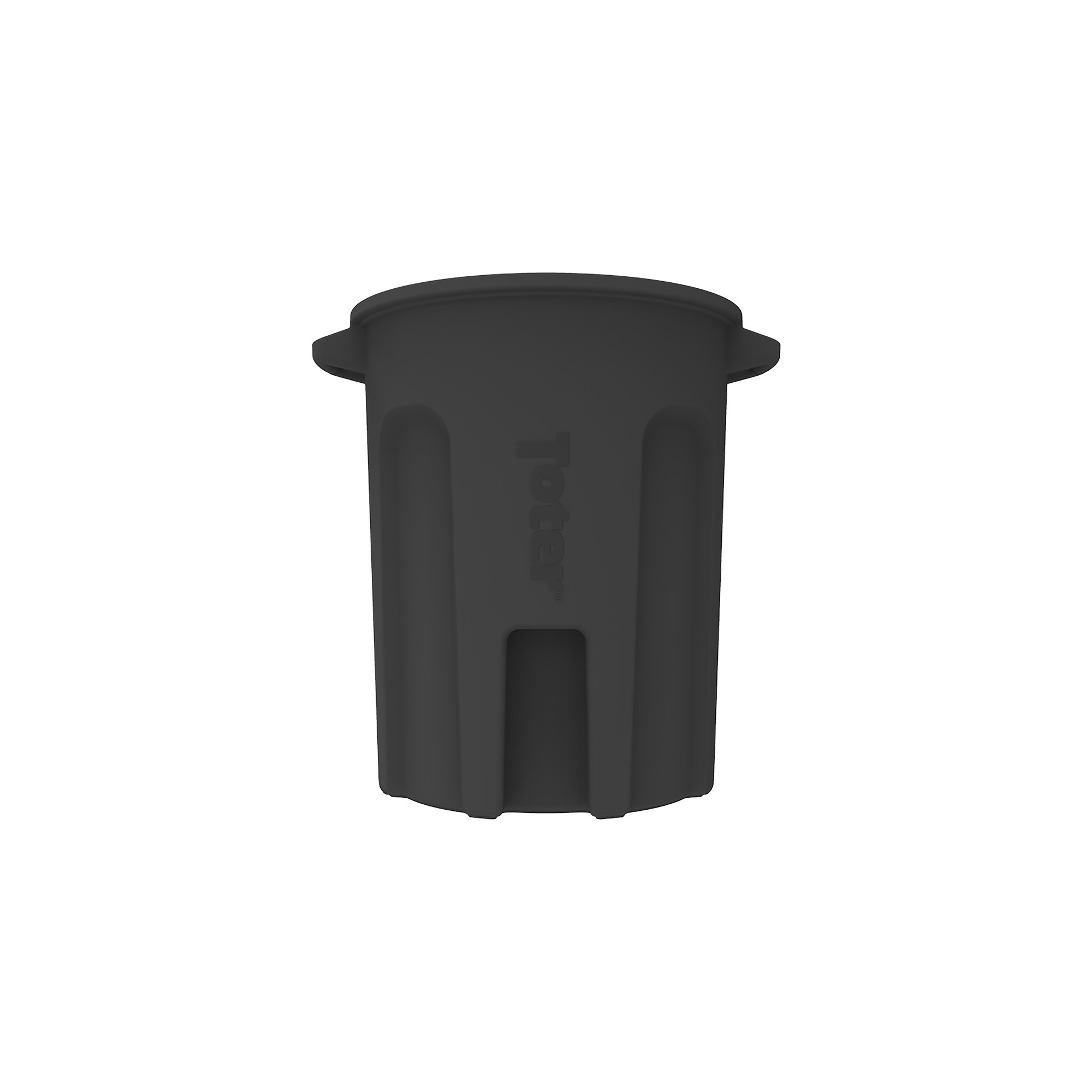 TOTER, 55 Gallon Round Trash Can with Lift Handle - Black, Capacity 55 Gal, Color Family Black, Material Molded Plastic, Model# RND55-B